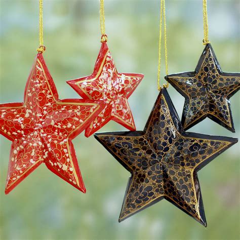 Christian Dior Set Of 4 Mythical Star Christmas Ornaments .